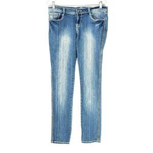 Premiere Womens Skinny Jeans Embellished Light Was